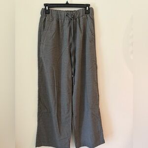 Zara Charcoal Wide-Leg Drawstring Trousers